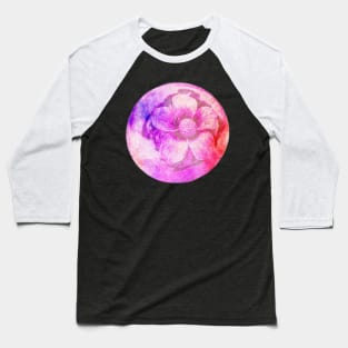 pink watercolor flower design Baseball T-Shirt